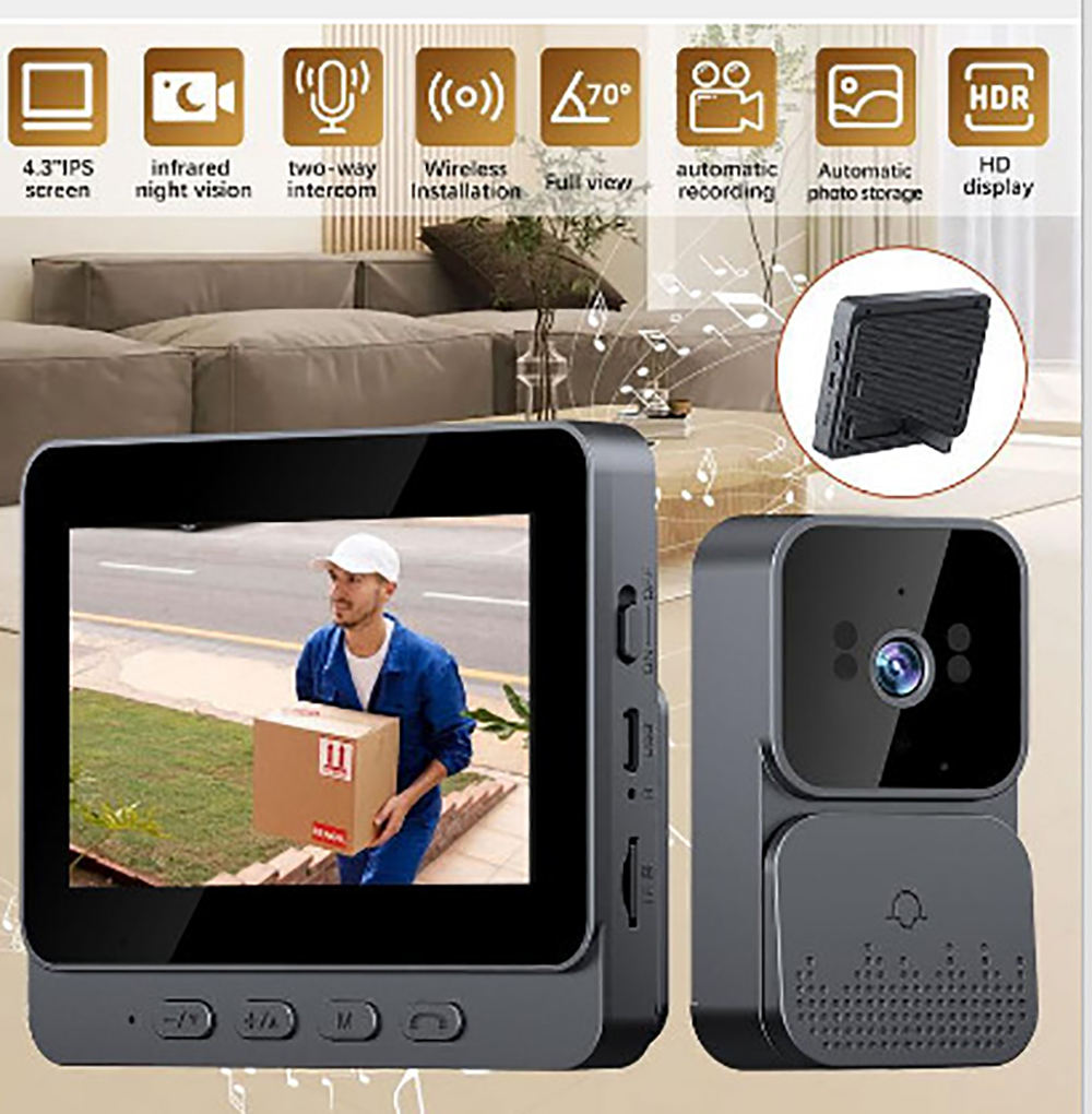 Smart Home Video - ﻿ Caméra de sonnette 4G, caméra