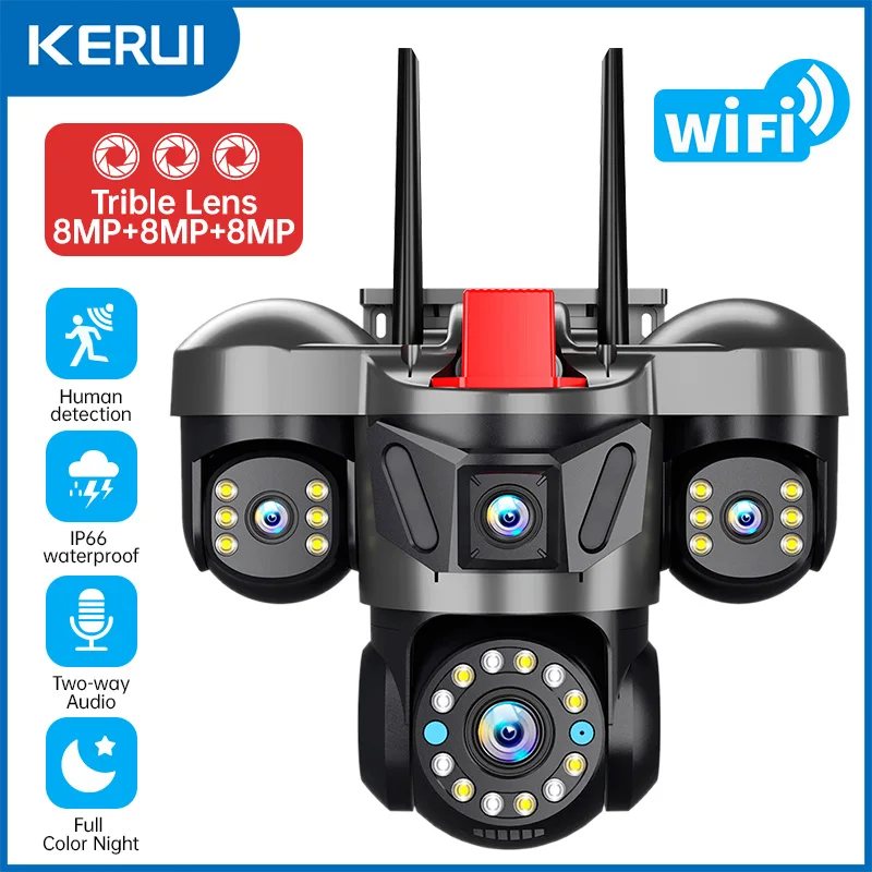 Smart Home Camera Ezviz - KERUI 12K 24MP caméra WiFi extérieure