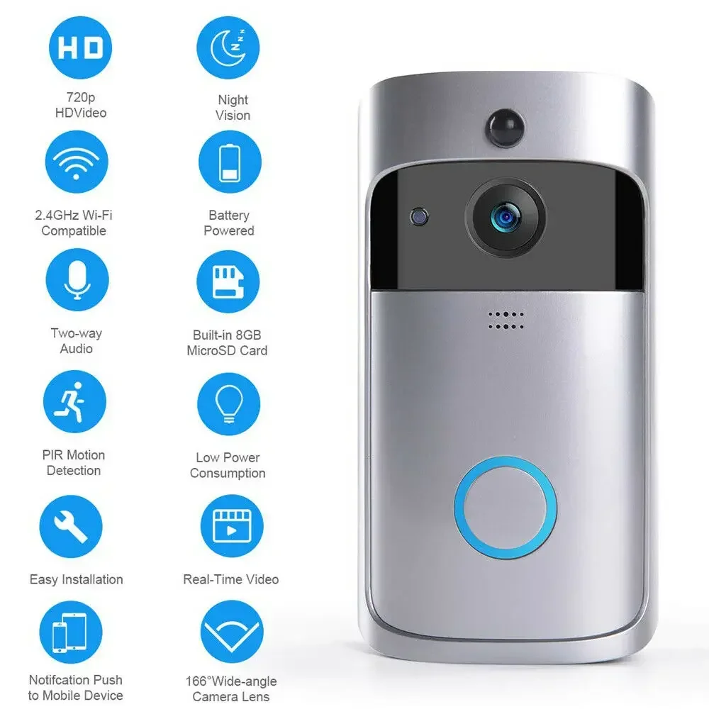 Sonnette de porte sans fil Wi- - Smart Home Video avis et prix